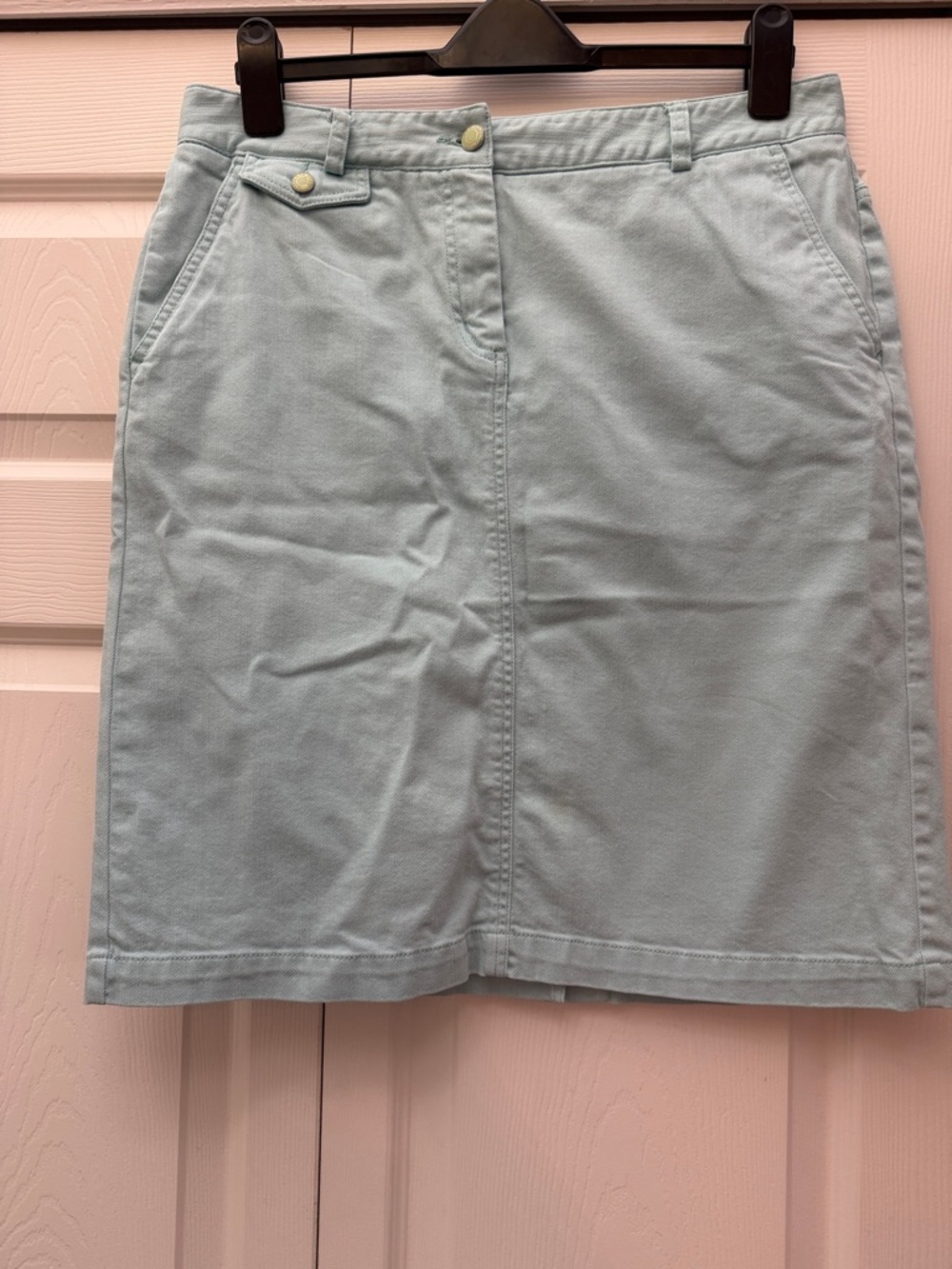 Talbots Light blue or Sea foam blue Cotton Mini Skirt